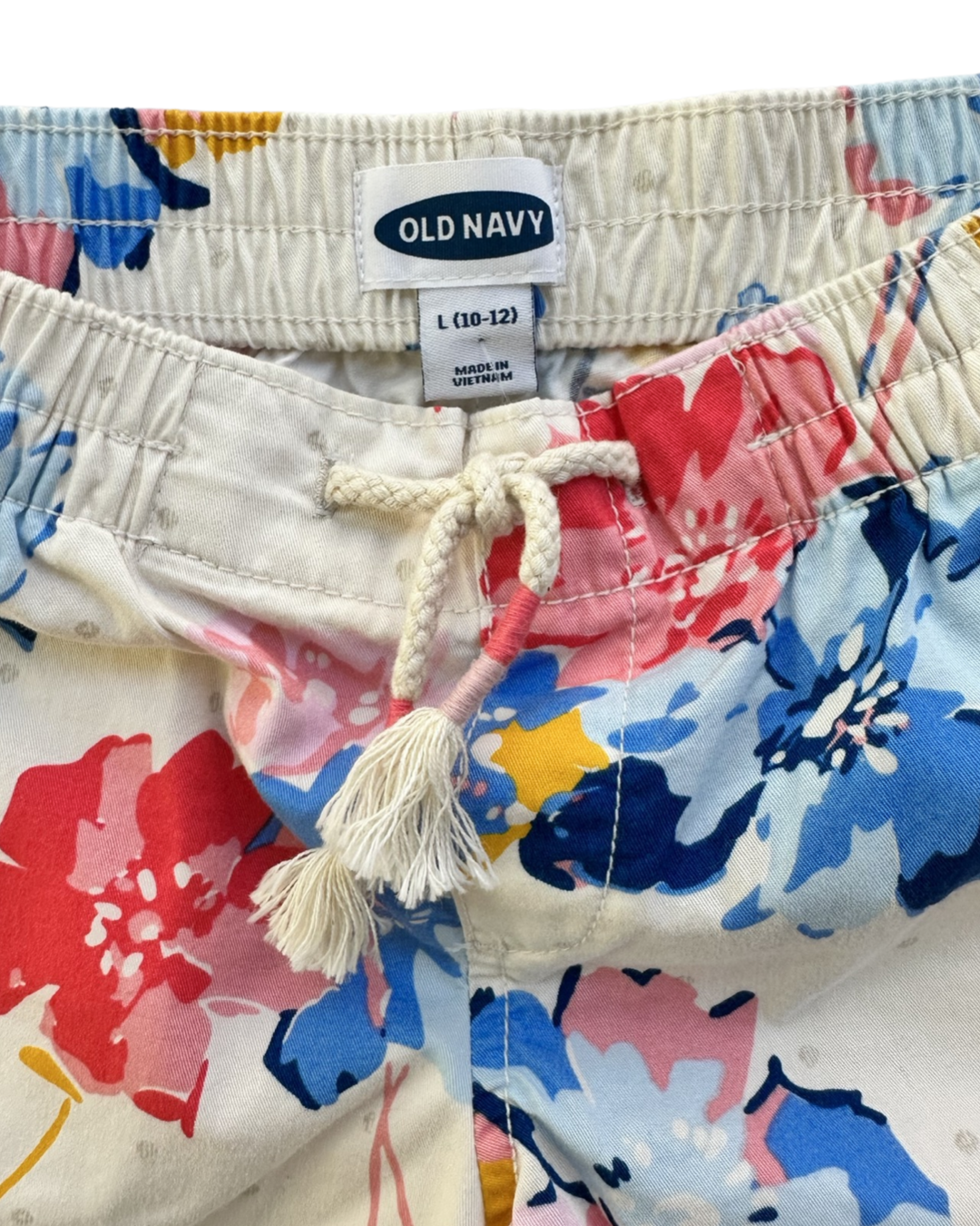 Girls L Size 10/12 Old Navy Pink / Blue Floral Shorts