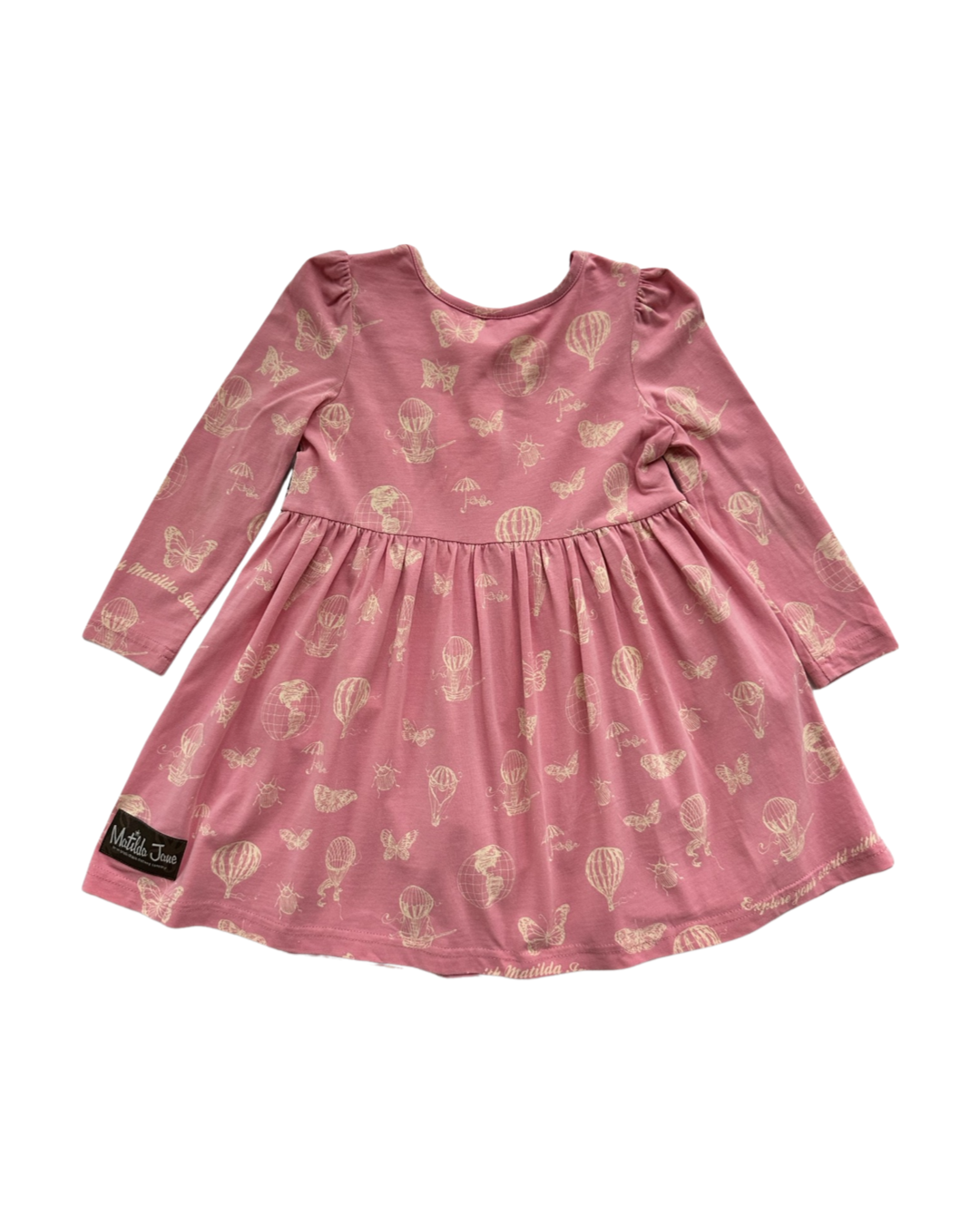 2T Toddler Girl Pink Hot AirBallon Butterfly Matilda Jane Paint By Numbers Dress