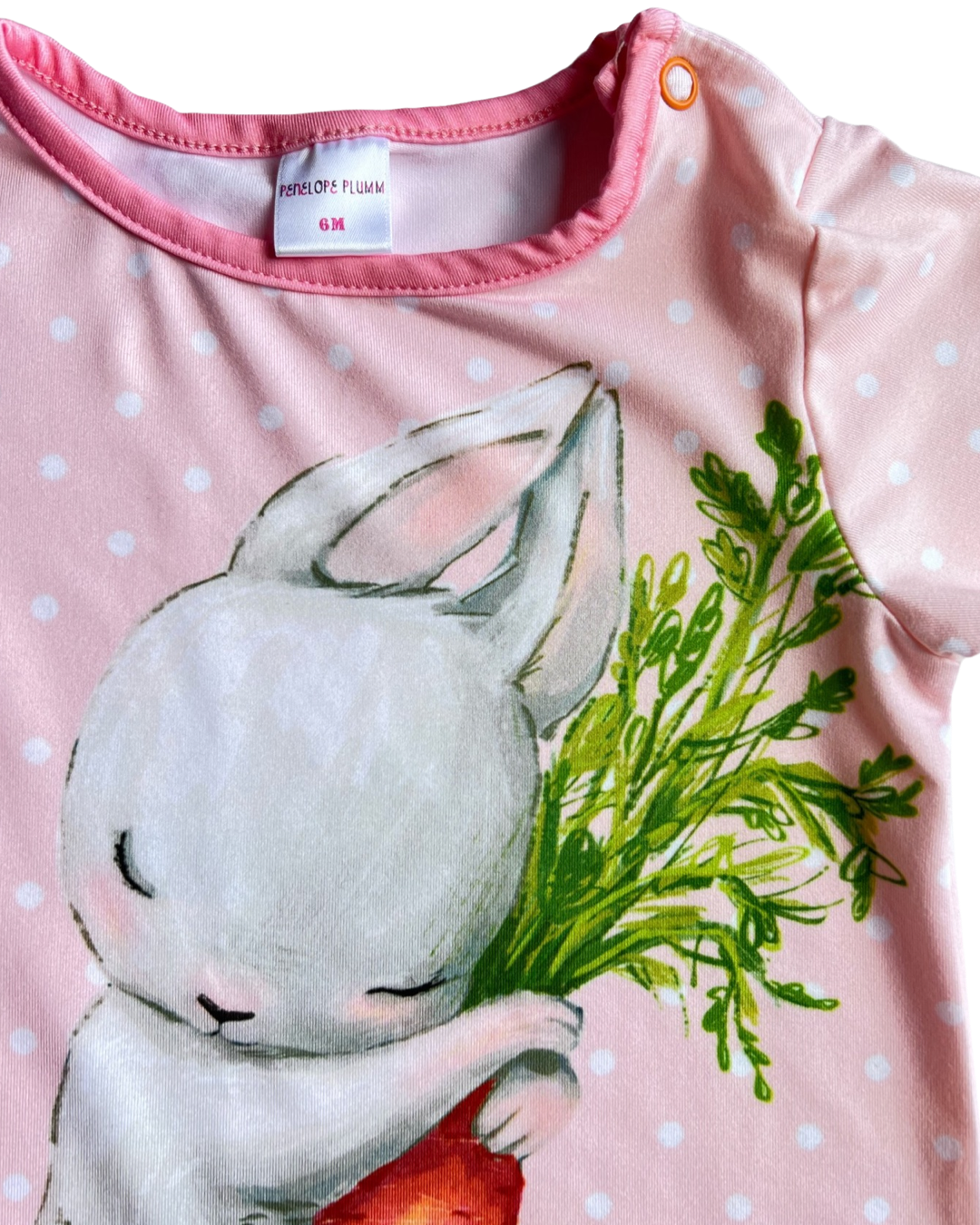 6M Baby Girl Penelope Plumm Pink Bunny Romper