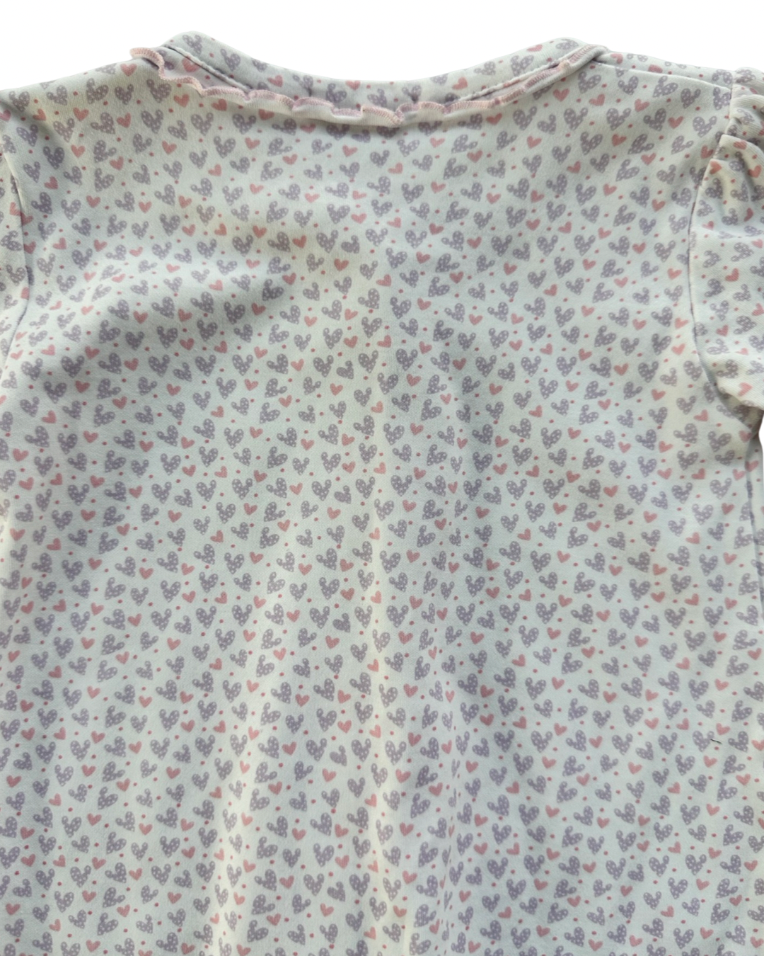 6-9M Baby Girl Kissy Kissy Pink & Purple Heart Sleeper PJs