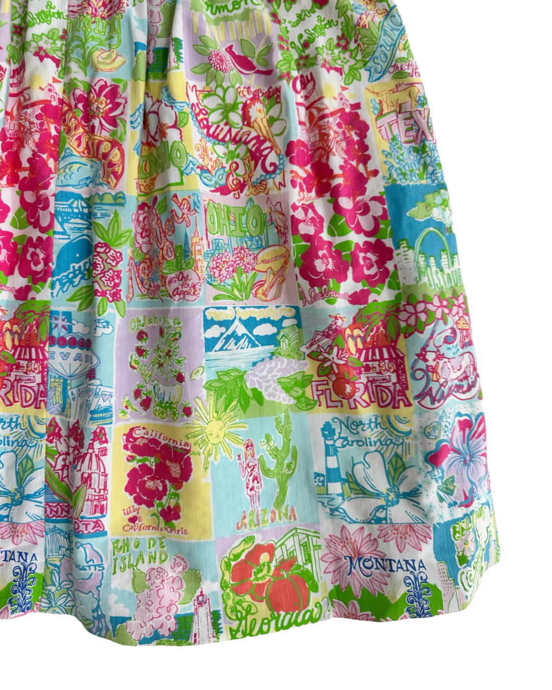 Women’s Size 4 Lilly Pulitzer Maps Postcards Strapless Dress