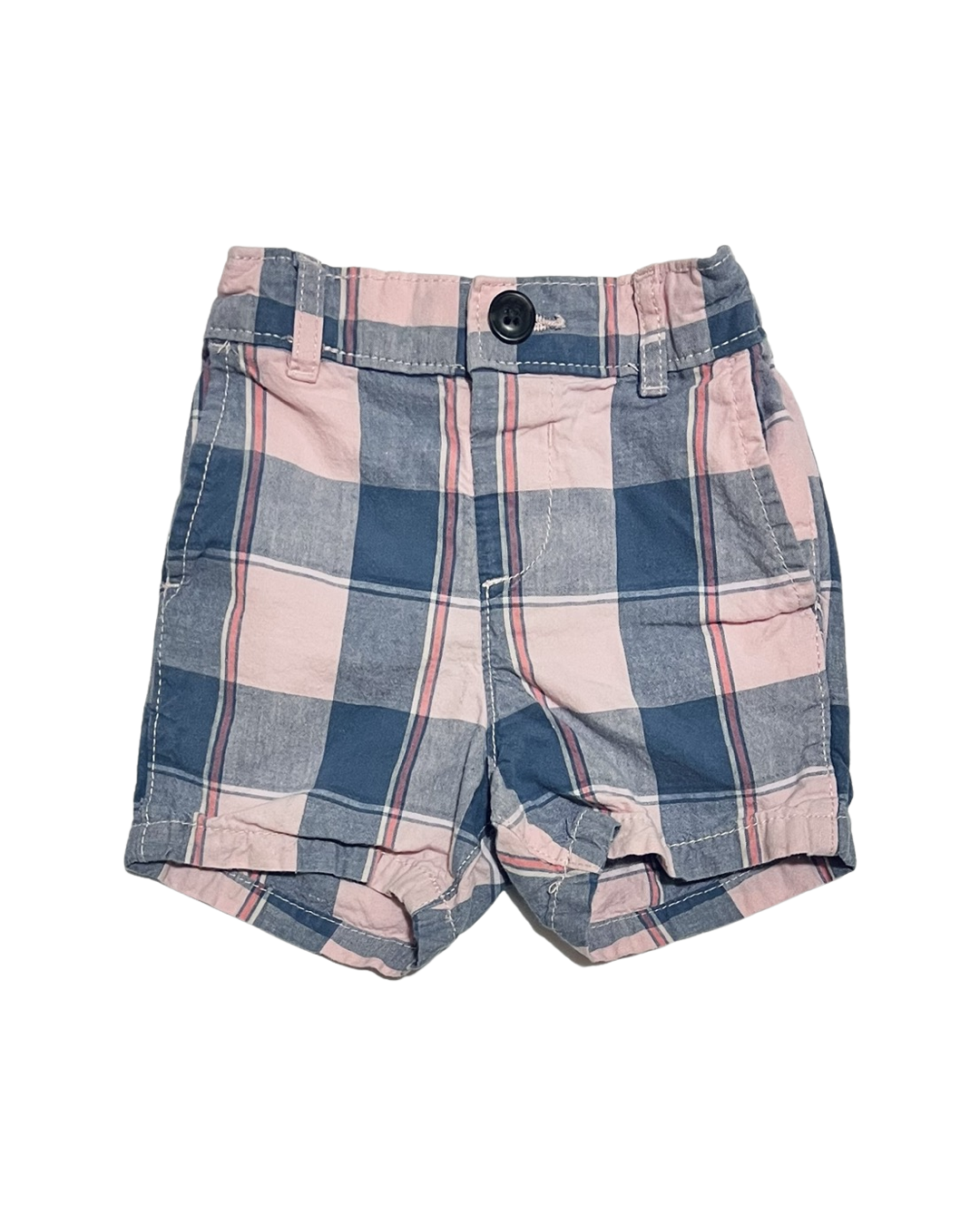 9M-12M Baby Boy Plaid The Childrens Place Chino Shorts