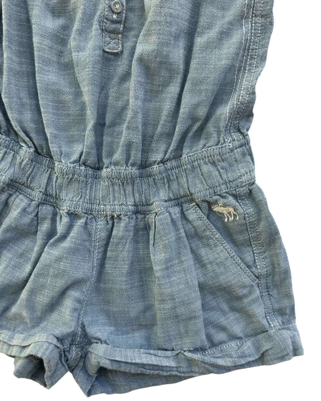 Girls Size 8Y /10Y Medium Abercrombie Kids Chambray Romper