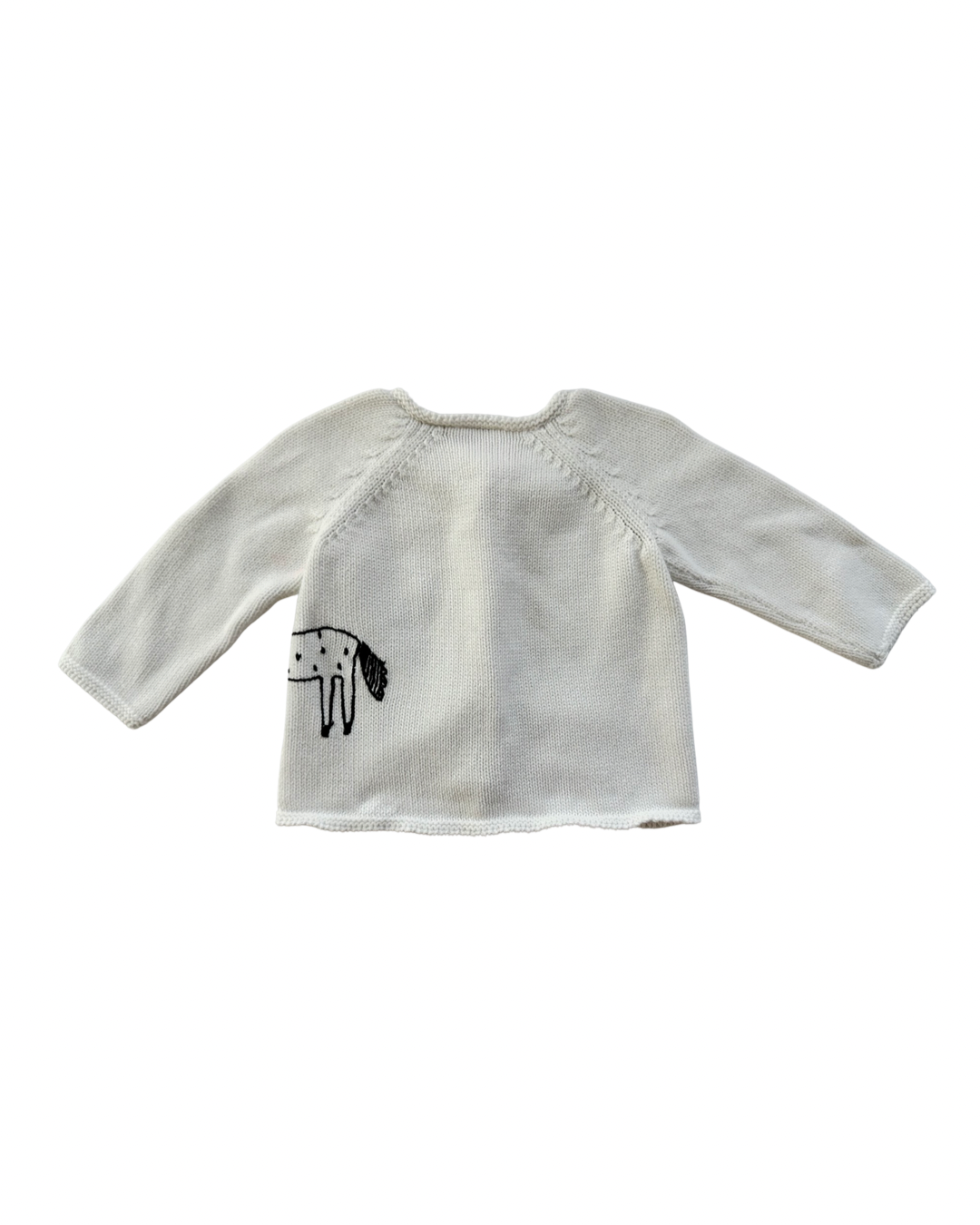 12M-18M Baby Girl Hanna Andersson White Unicorn Cardigan sweaters