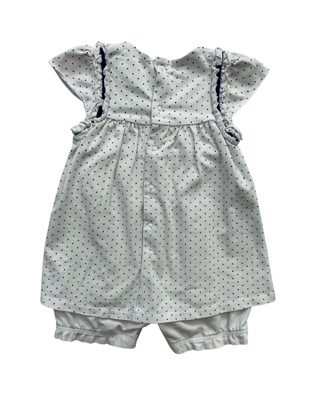 6M Baby Girl Emile Et Rose Navy Polka Dot Dress Outfit