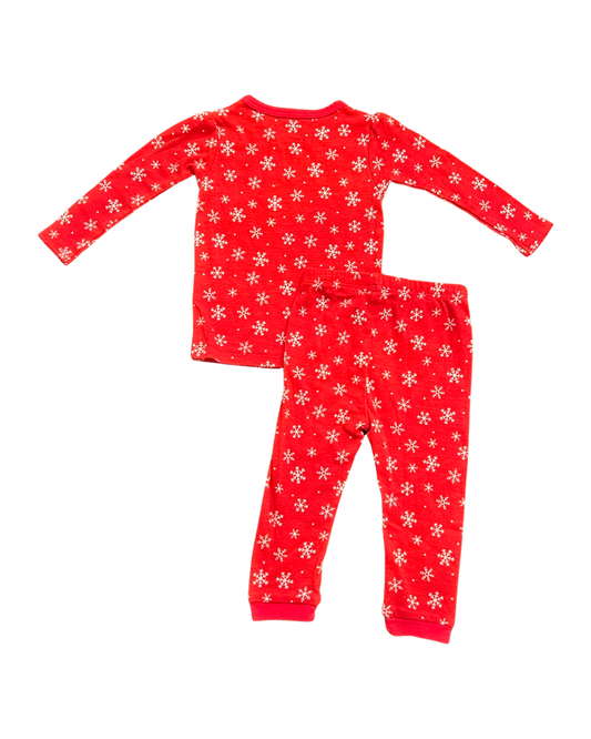 6-9M Baby Girl Carters Child Of Mine Red Winter Snowflake PJs