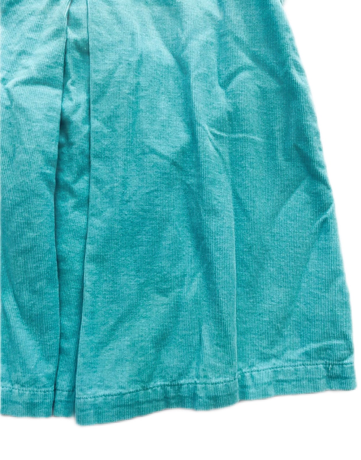 18M Baby Girl Smockadot Teal Corduroy Peter Pan Collar Dress