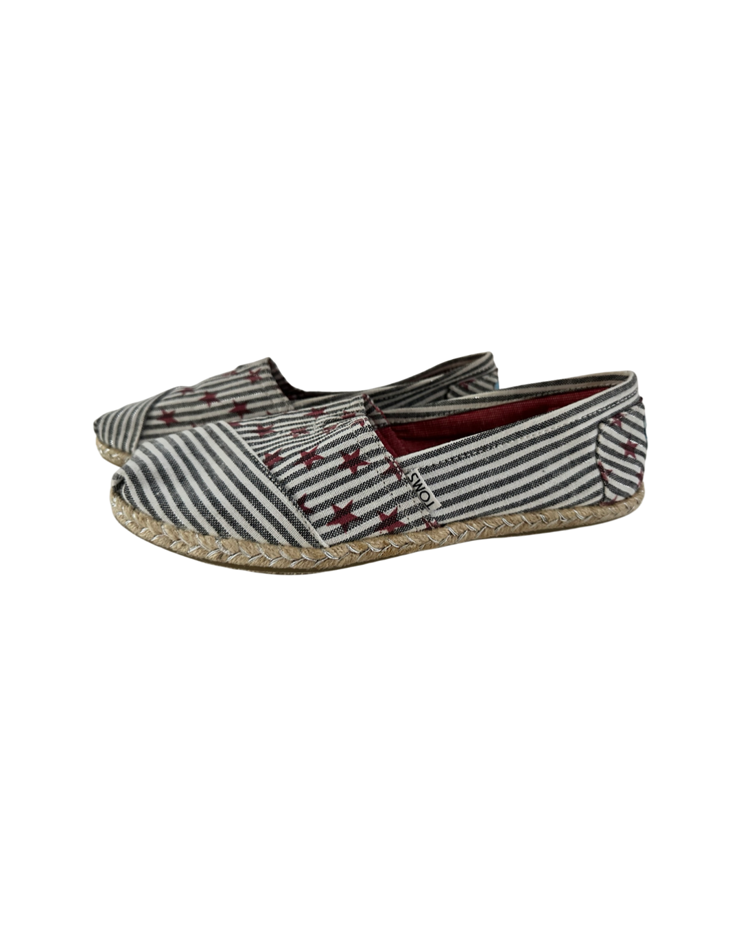 Women’s Size 9 Canvas Patriotic Stars & Stripes Toms Shoes