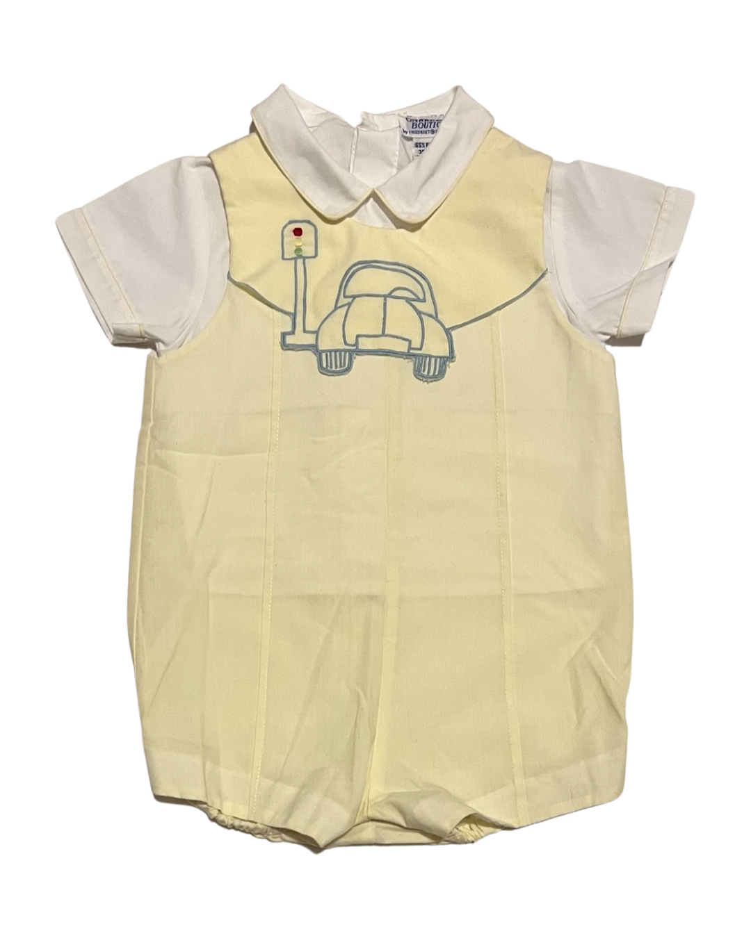 12M Baby Boy Carriage Boutiques 2pc Yellow Car Romper Outfit