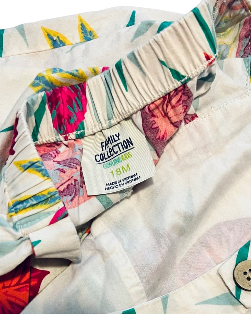 18M Baby Girl OshKosh Genuine Kids Tropical Floral Romper