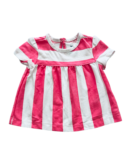 6M Baby Girl Carters Pink Striped Top