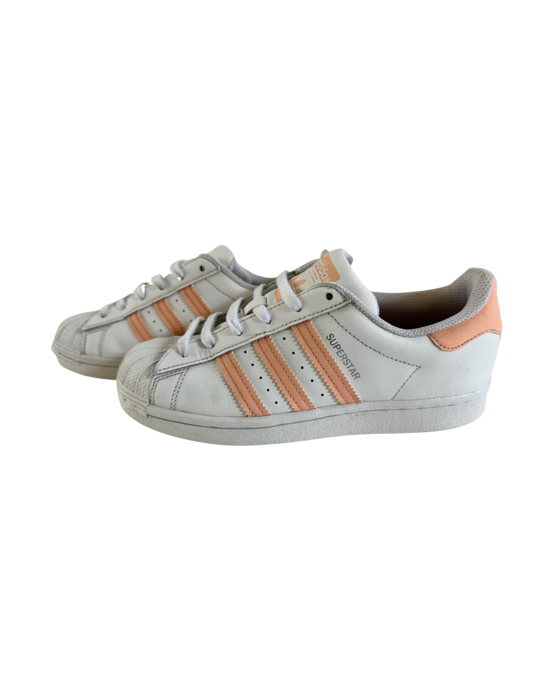 Women’s Size 5.5 Adidas Superstar Pink /Coral Sneaker Shoes