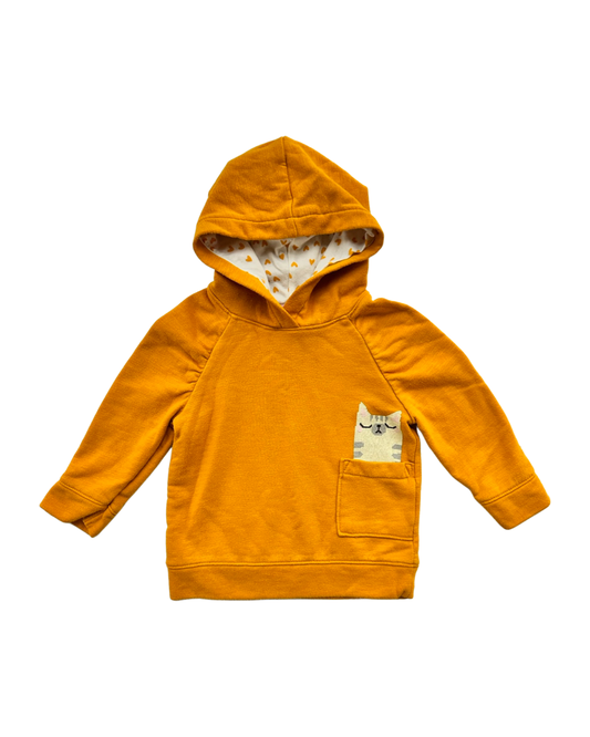 18M Baby Girl Mustard Cat & Jack Cat Sweatshirt Top