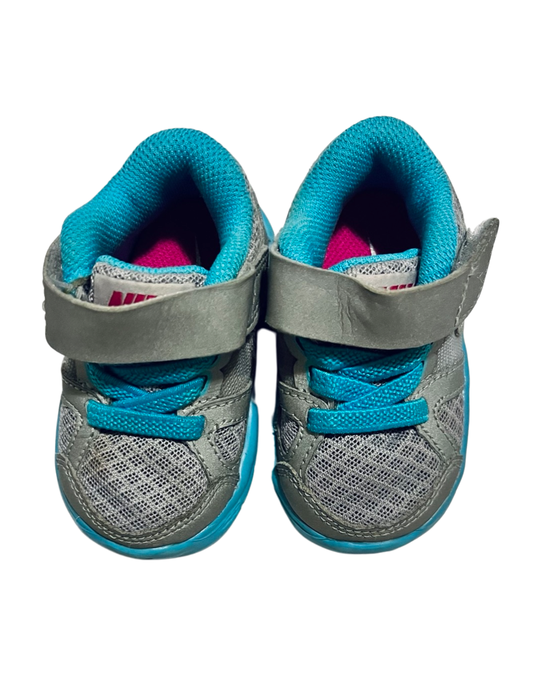 2C Baby Girl Gray & Teal Nike Sneakers Tennis Shoes