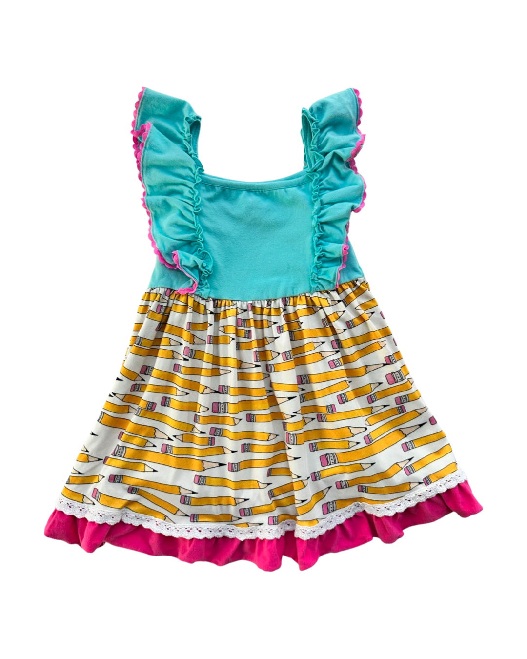 3T Toddler Girl Back to School Boutique Pencil Dress