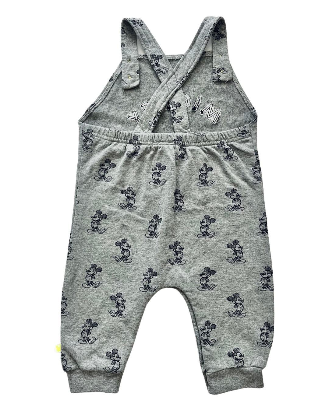 24M Baby Boy DISNEY Baby Gray Mickey Mouse Romper
