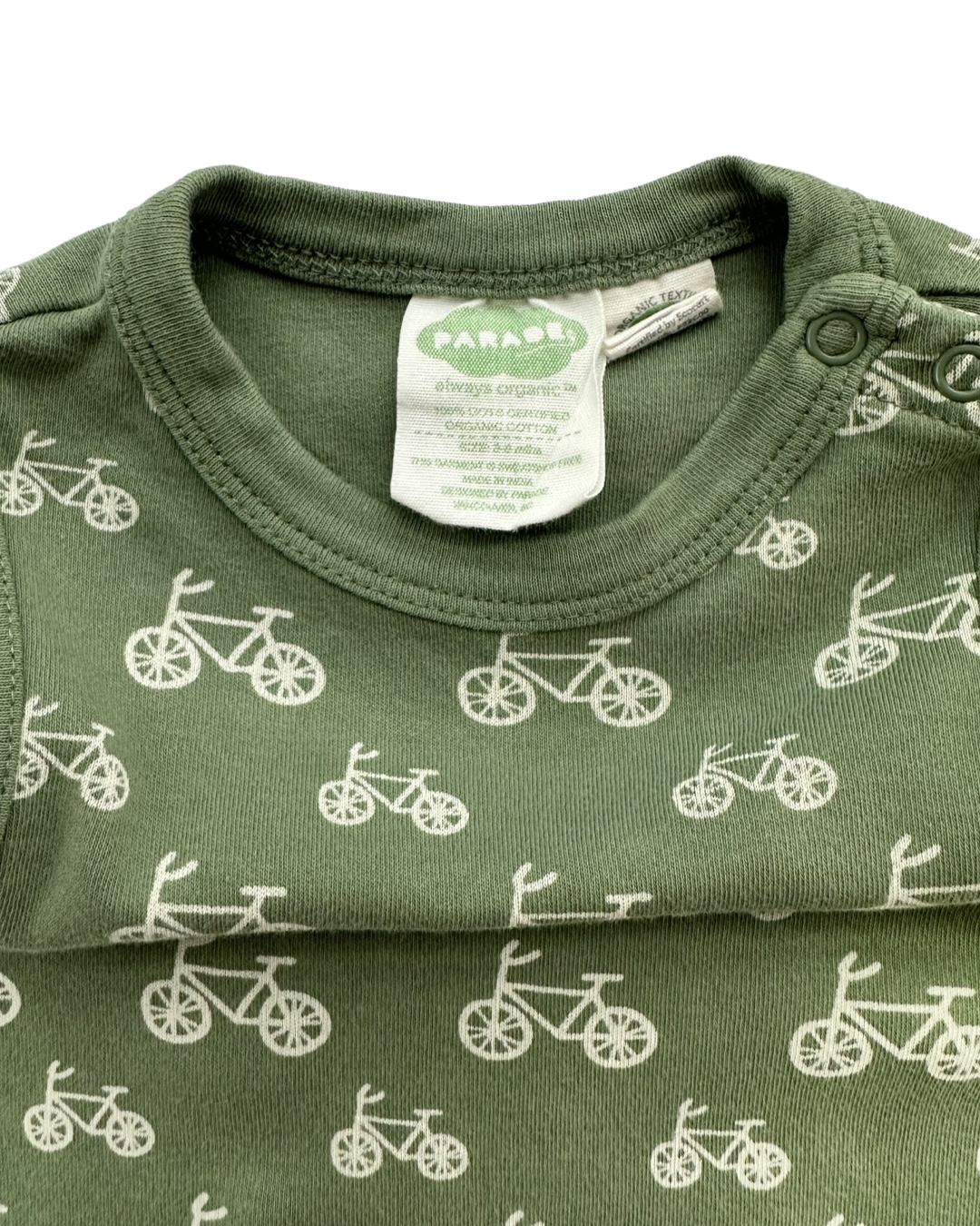 3-6M Baby Boy Parade Organic Cotton Bicycle Romper