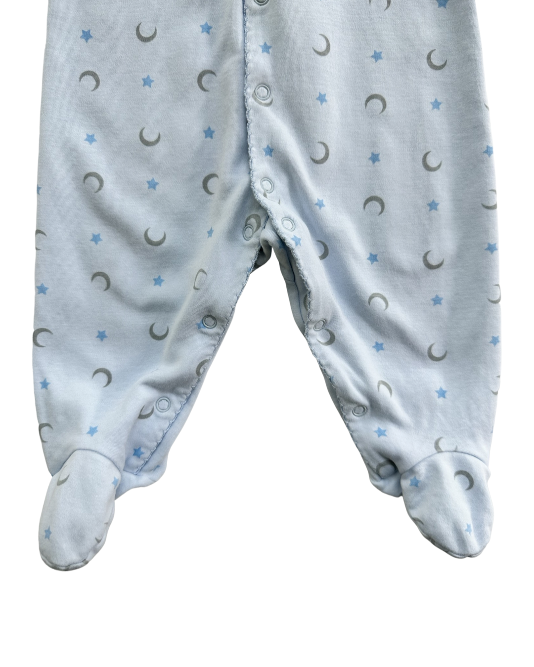 0-3M Baby Boy Light Blue Moon & Stars Lyda Baby Boutique Sleeper