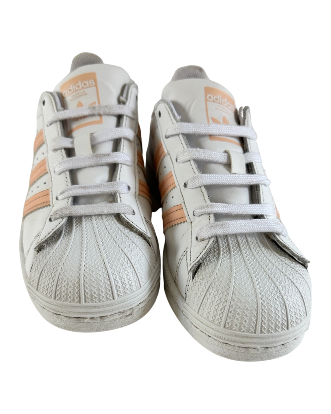 Women’s Size 5.5 Adidas Superstar Pink /Coral Sneaker Shoes