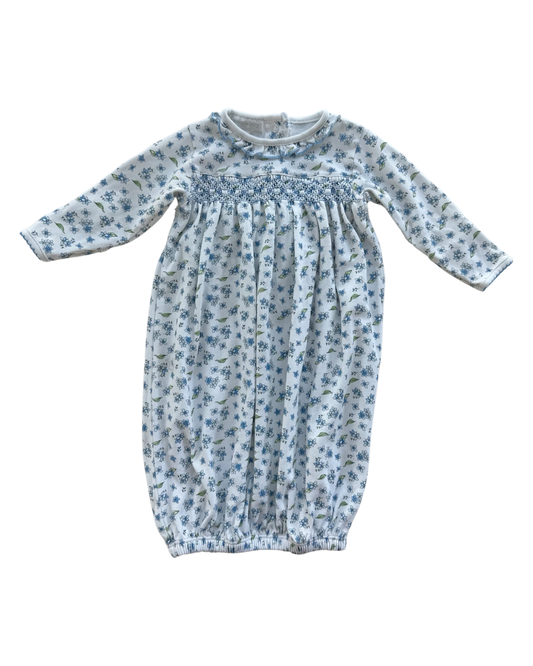 0-6M Baby Girl Magnolia Baby Smocked Sleeper Gown