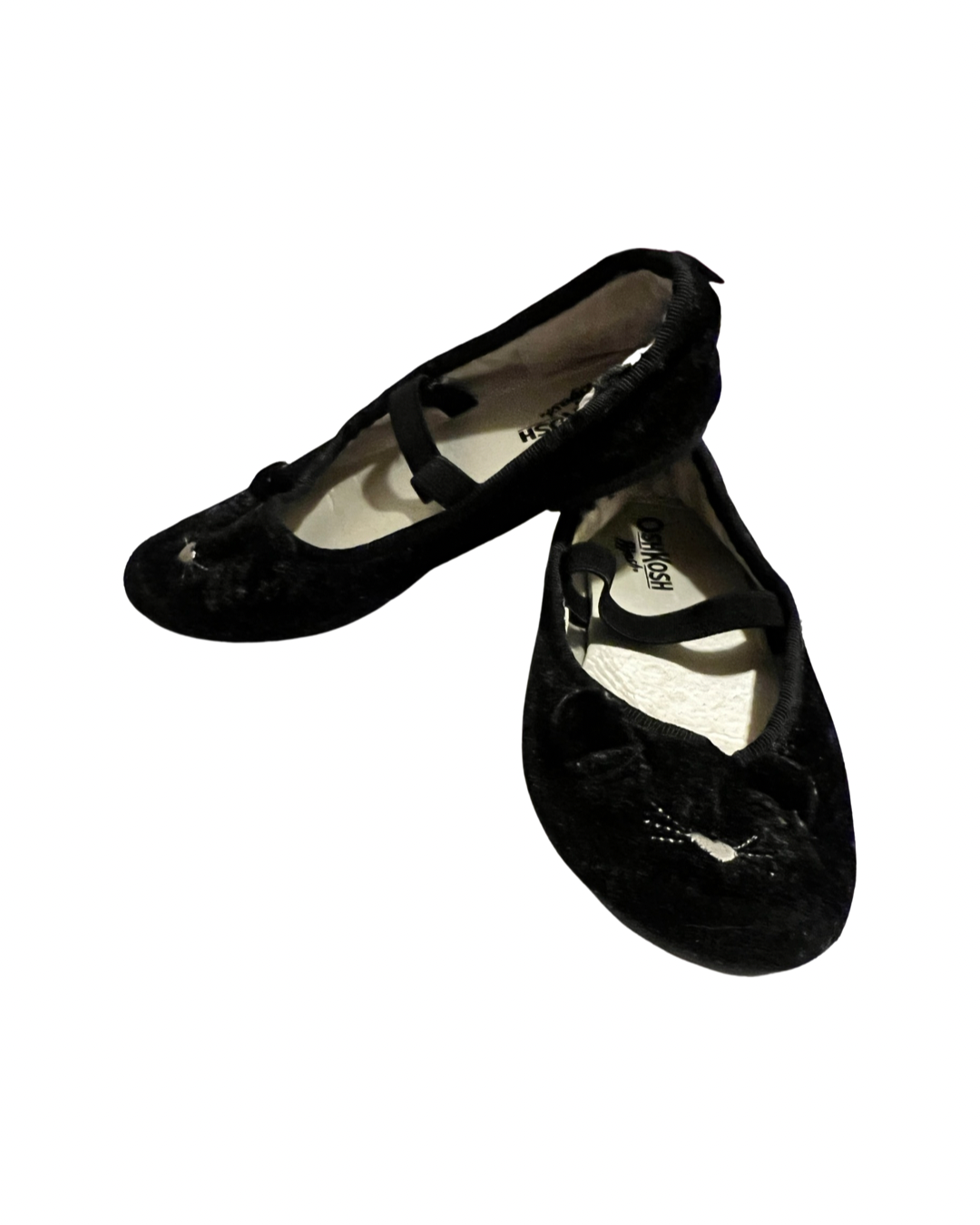 9C Toddler Girl Black Cat Slip On Old Navy Flats