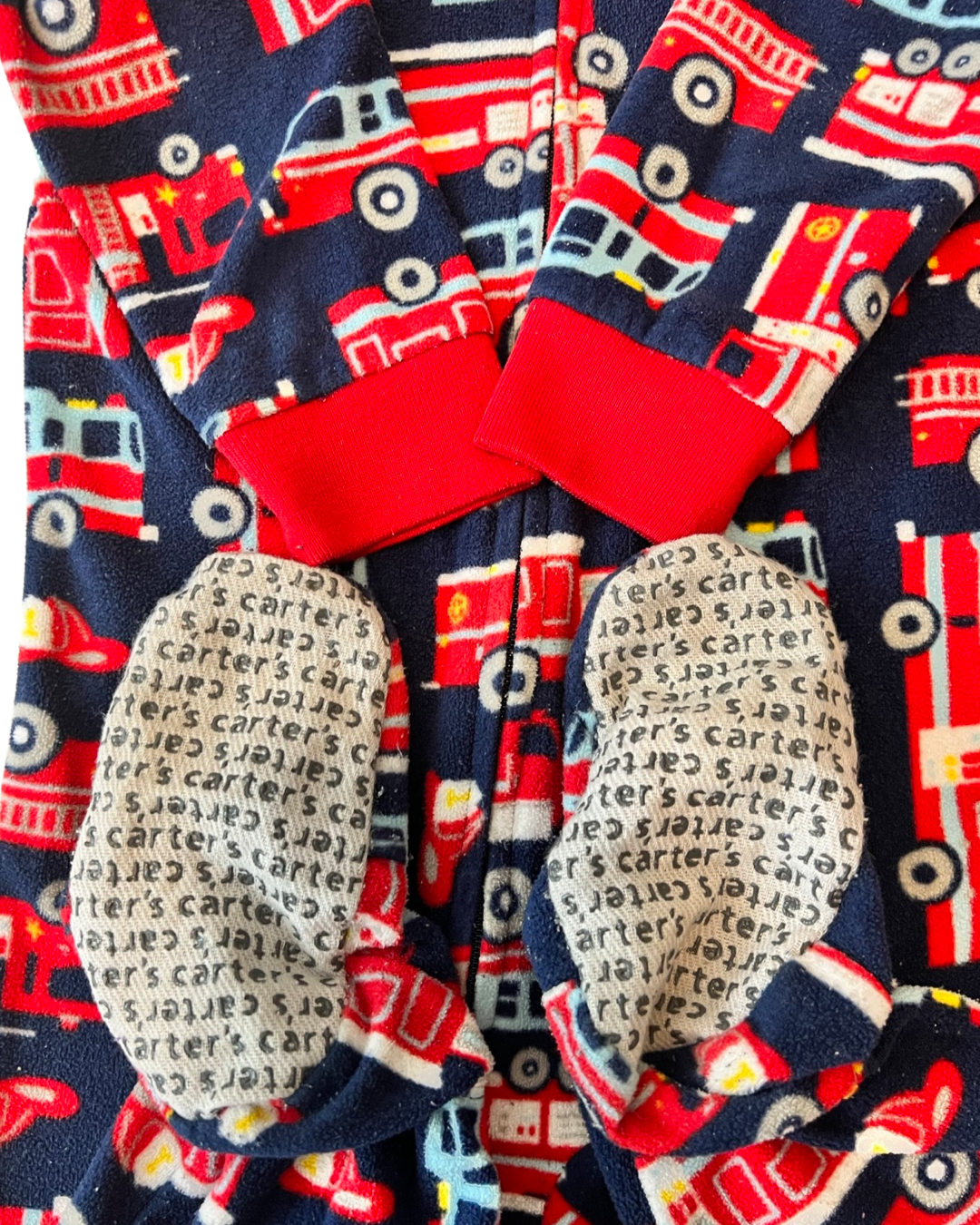 18M Baby Boy Fleece Carters Fire Engine PJs Sleeper