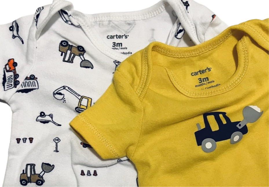 3M Baby Boy Carters Construction Trucks
