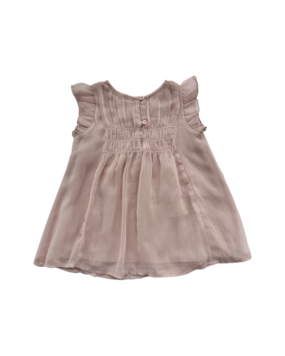 6-12M Baby Girl Baby Gap Blush Pink Chiffon Dress