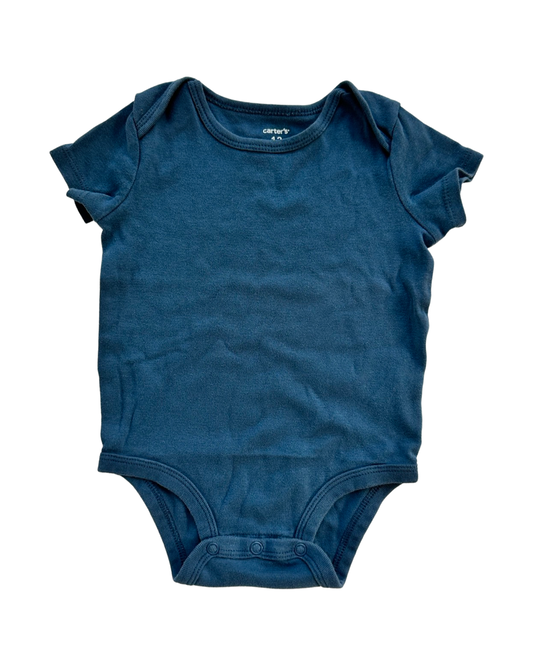 12M Baby Boy Carters Solid Blue Onesie