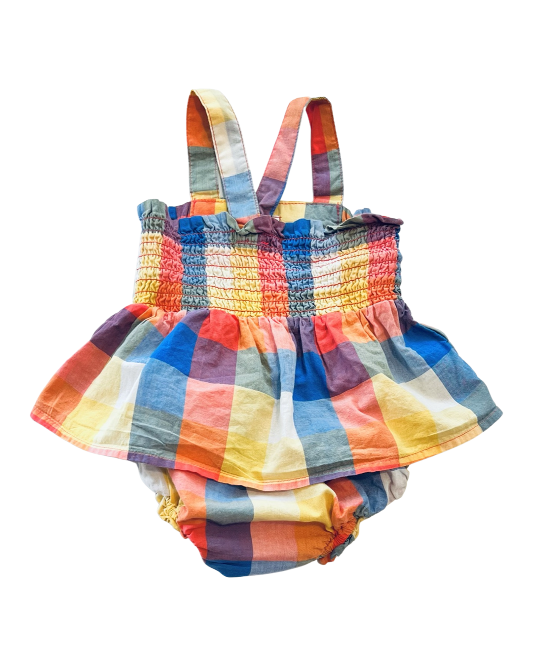 3-6M Baby Girl Plaid Old Navy 2 PC Outfit