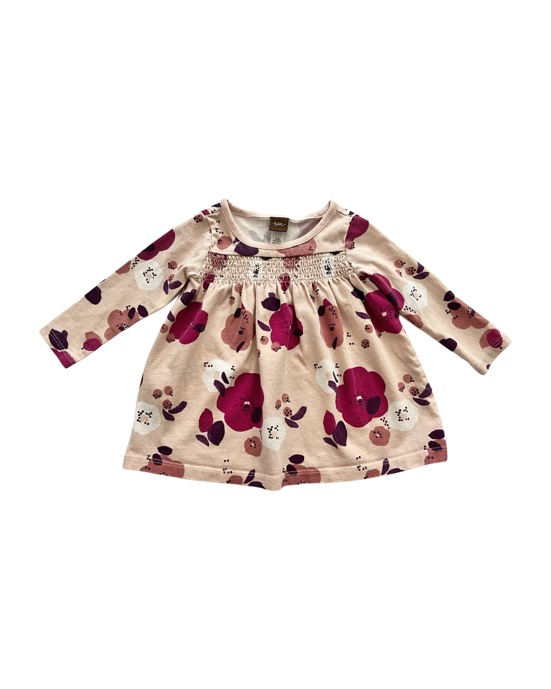 3-6M Baby Girl Long Sleeve TEA Collection Floral Dress