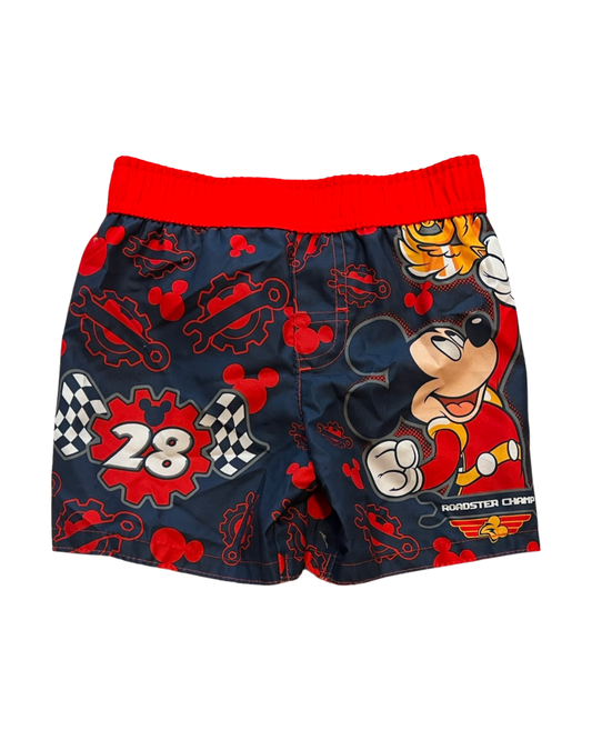 18M Baby Boy DISNEY Mickey Mouse Speed Racer Red Swim Shorts