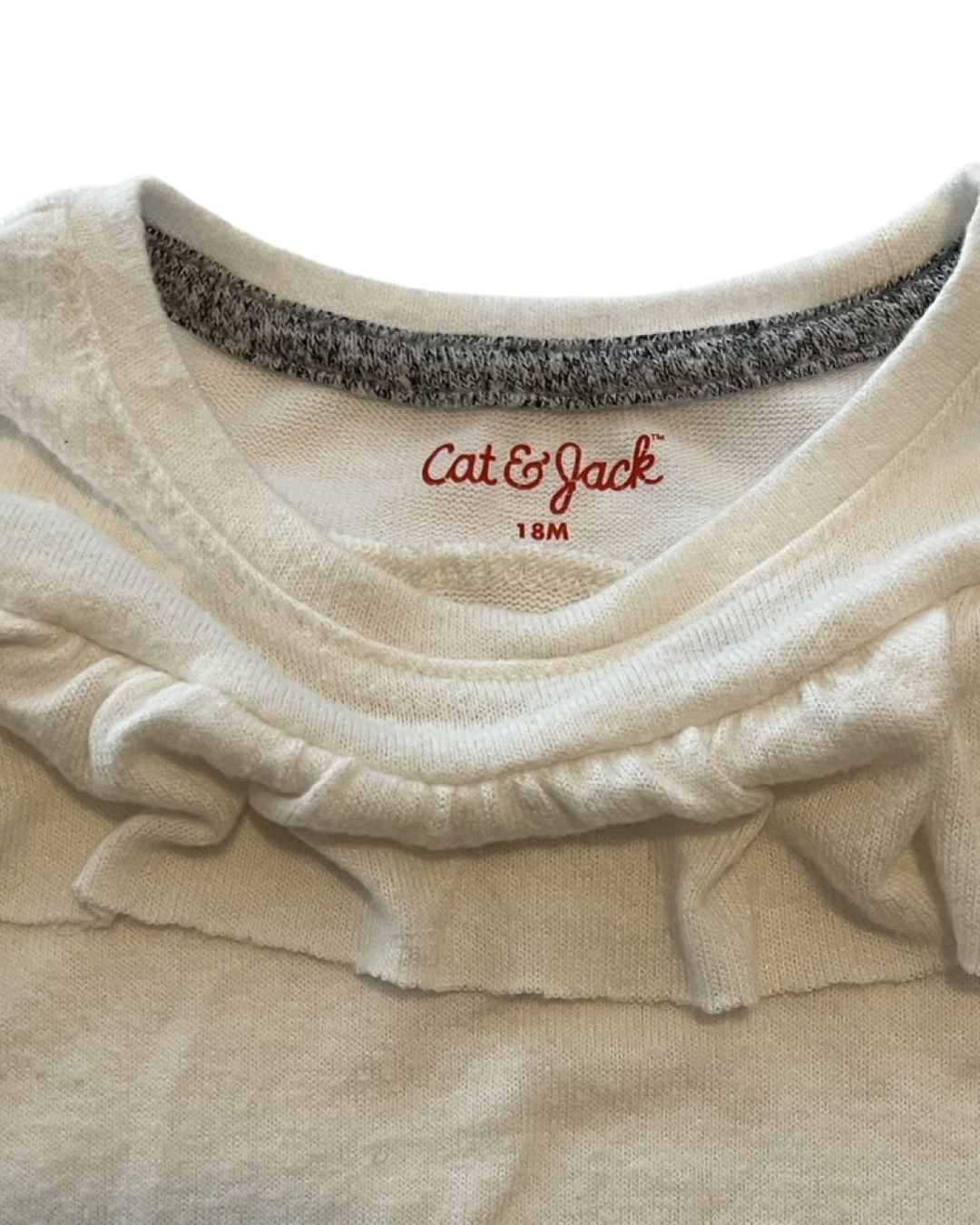 18M Baby Girl Cream Cat & Jack Long Sleeve Top