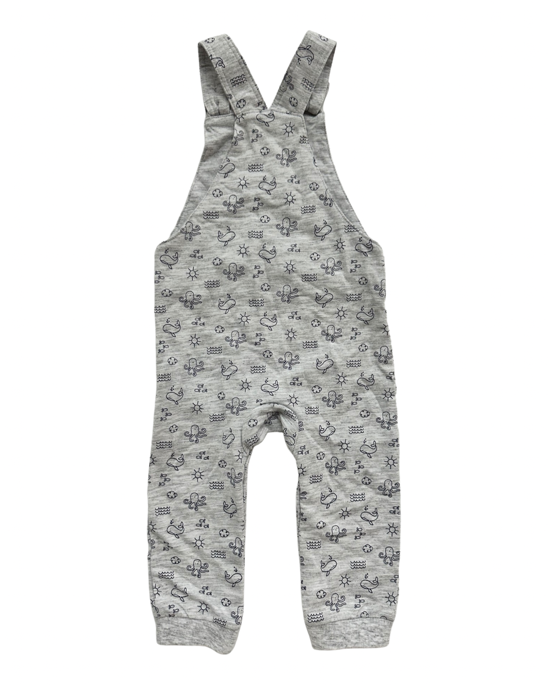 18M Baby Boy F&F Baby Gray Sea Life Romper