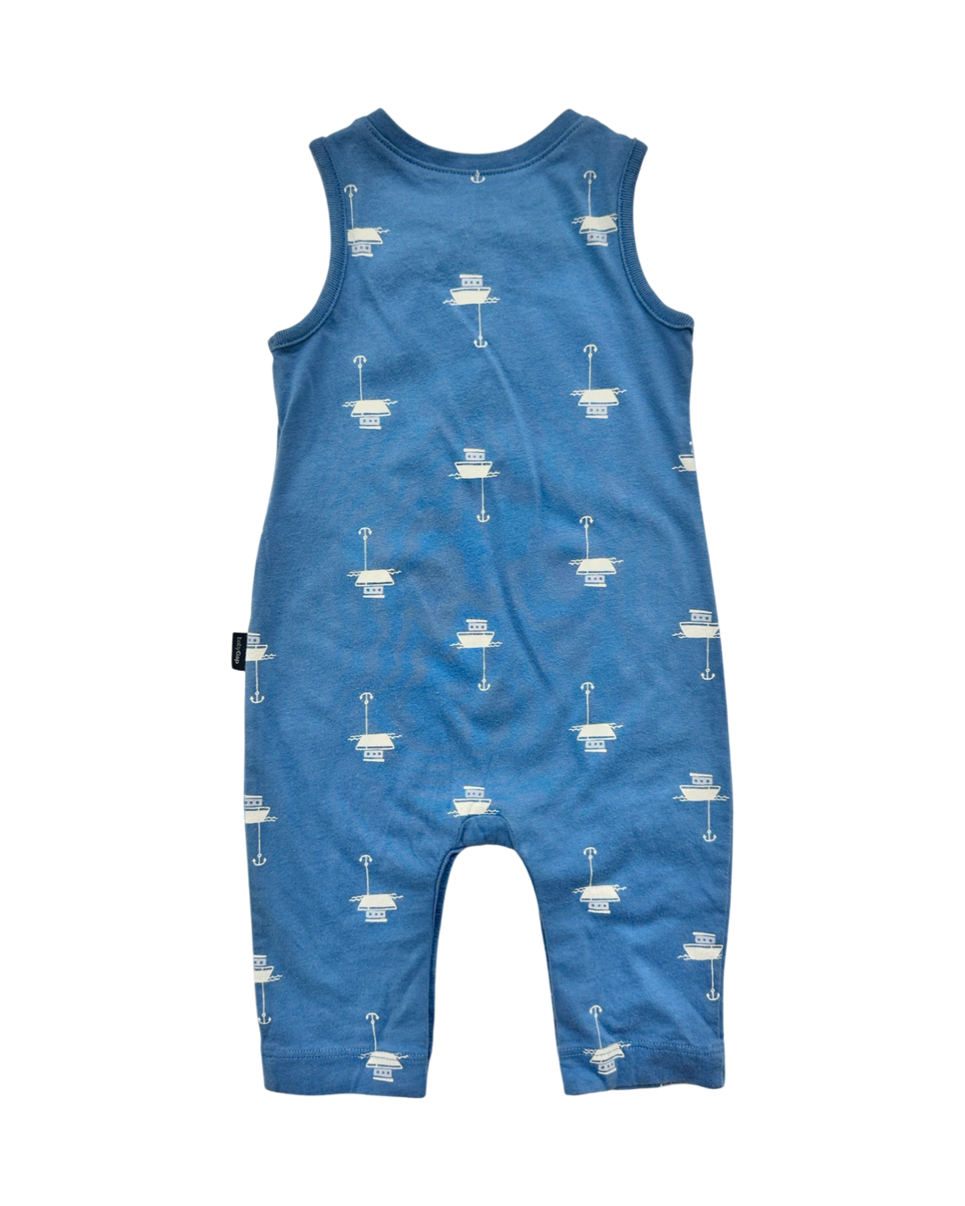 0-3M Baby Boy Baby Gap Blue Boat Romper