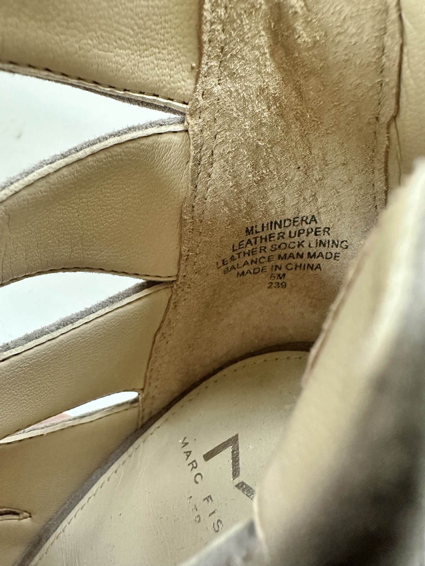 Women’s Size 6M Leather Marc Fisher Neutral Caged Hindera Pumps Heels shoes