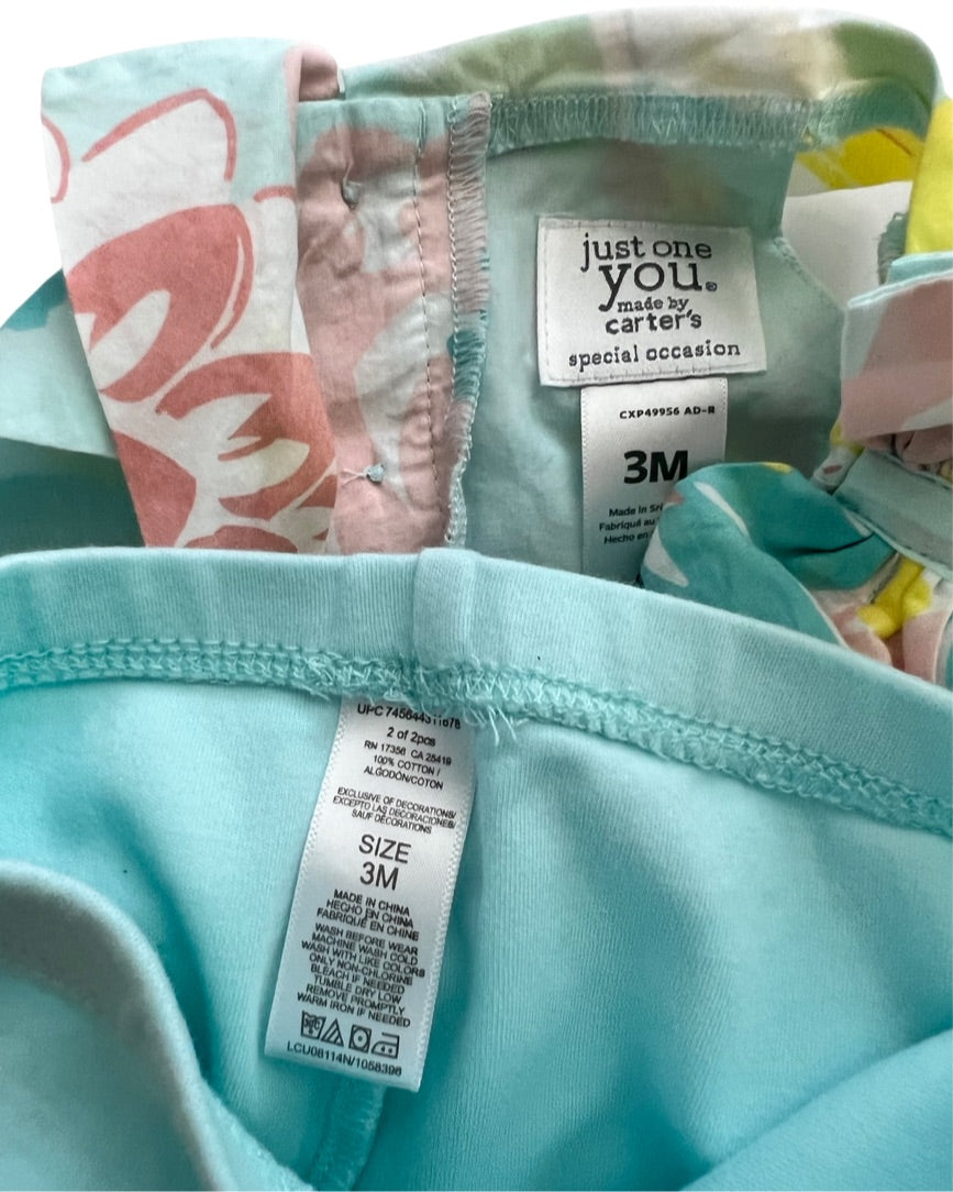 3M Baby Girl Carters Special Occasions Dress + Leggings