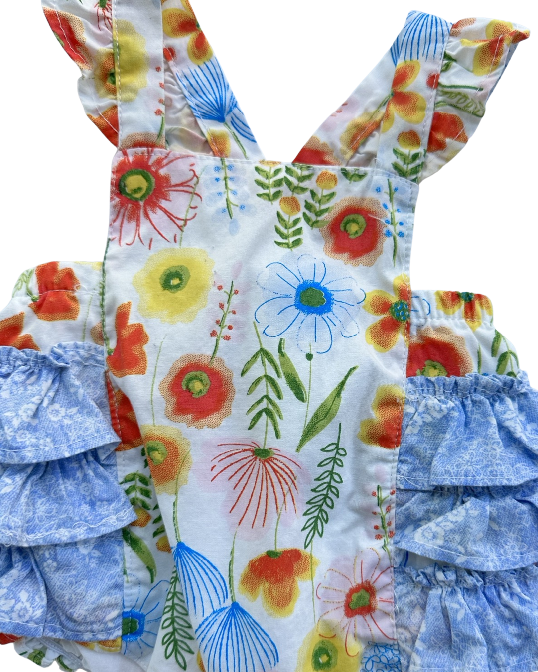 Newborn Baby Girl Baby Starters Floral Rufflebutt Bubble Romper