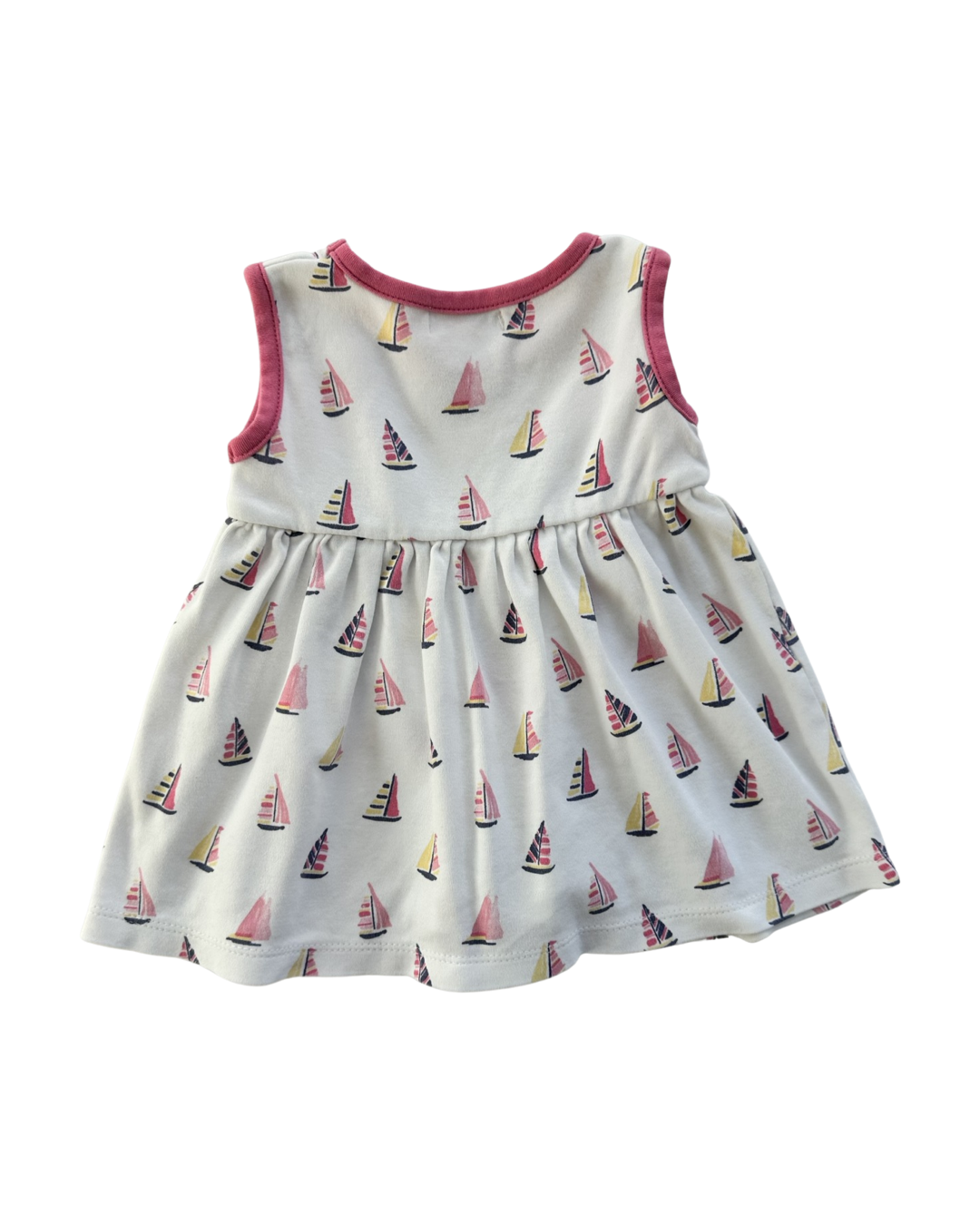 12M Baby Girl Baby Luigi White / Pink Sailboat Tunic Top