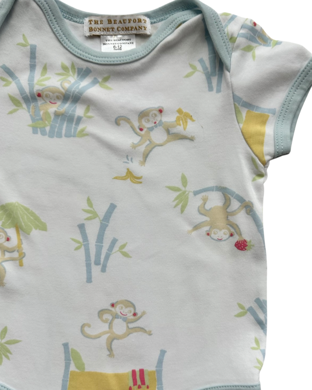 6M-12M Baby Boy TBBC Beaufort Bonnet Company Monkey Onesie