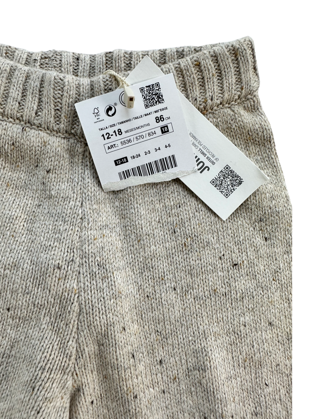 12M-18M Baby Girl Knit Zara Wide Leg Pants Jeans