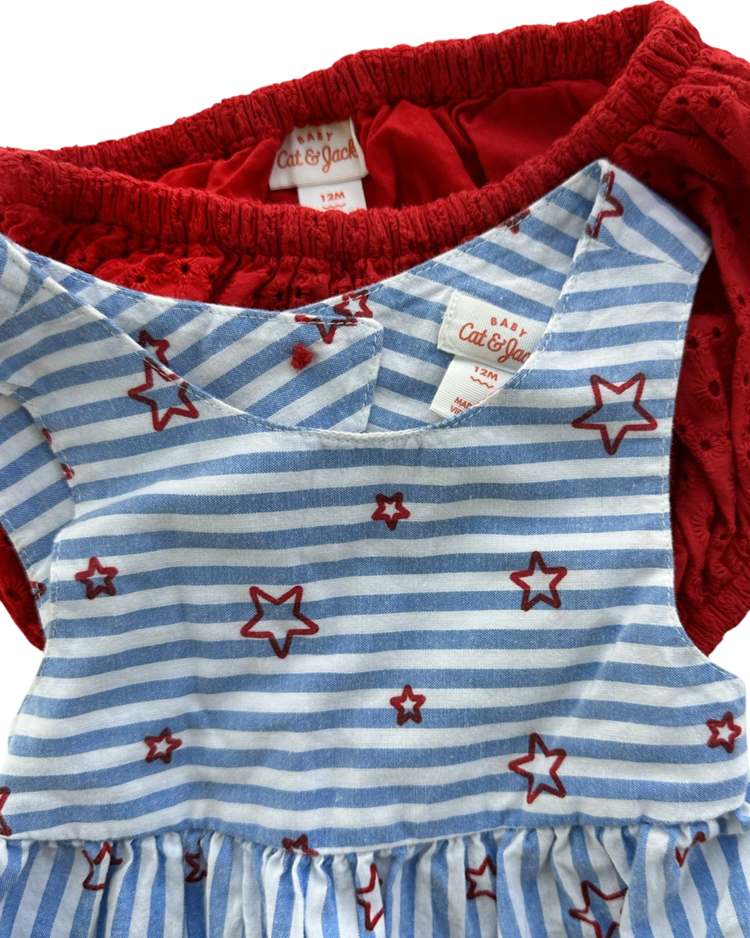 12M Baby Girl Cat & Jack Patriotic Outfit