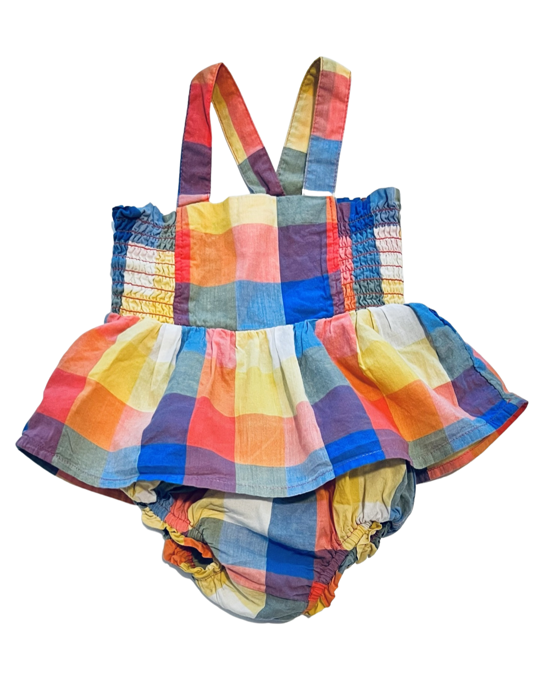 3-6M Baby Girl Plaid Old Navy 2 PC Outfit