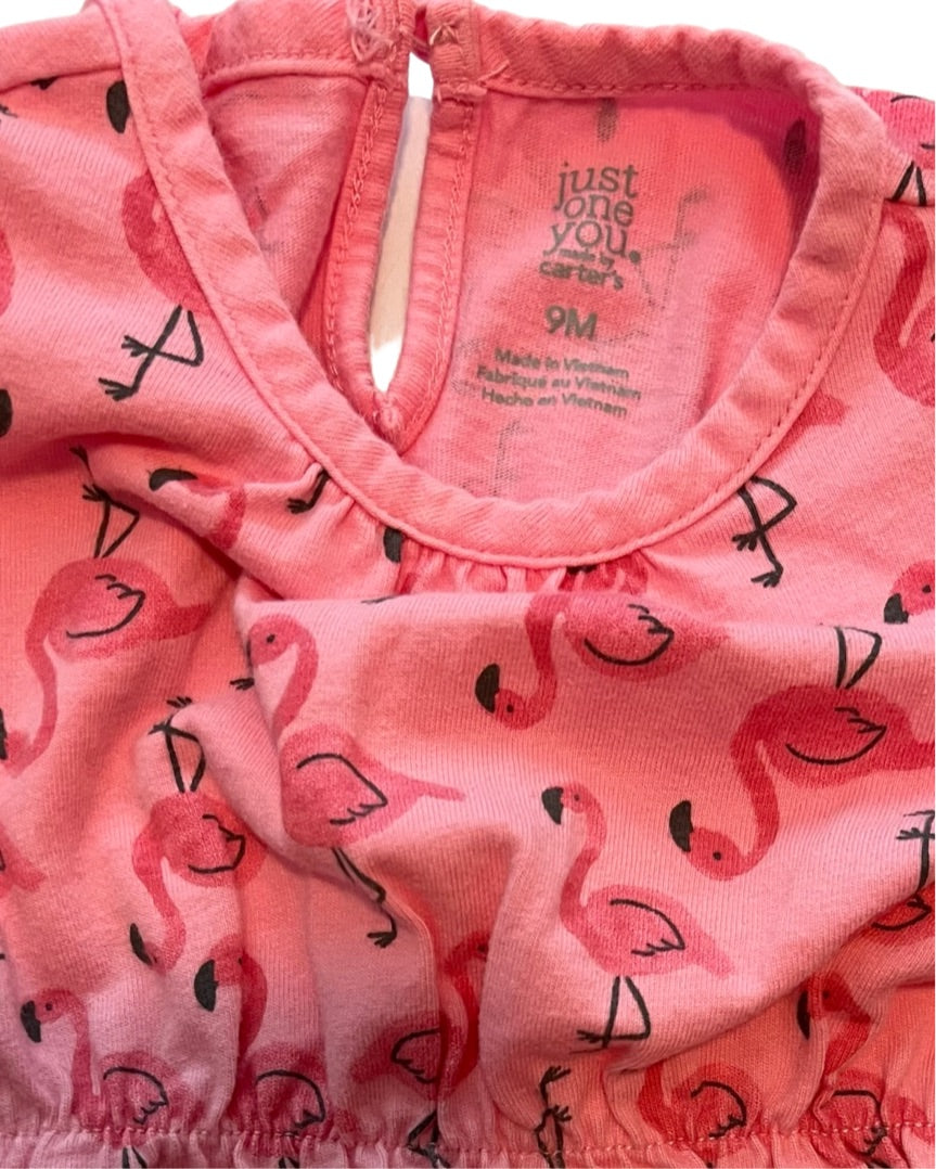 9M Baby Girl Carters Pink Flamingo Dress