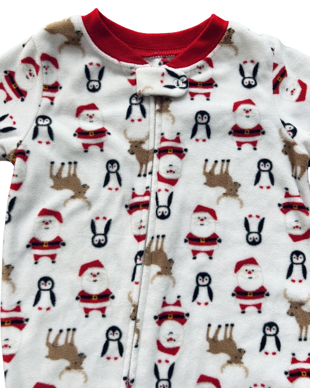 12M Baby Boy Carters Fleece Santa Christmas PJs