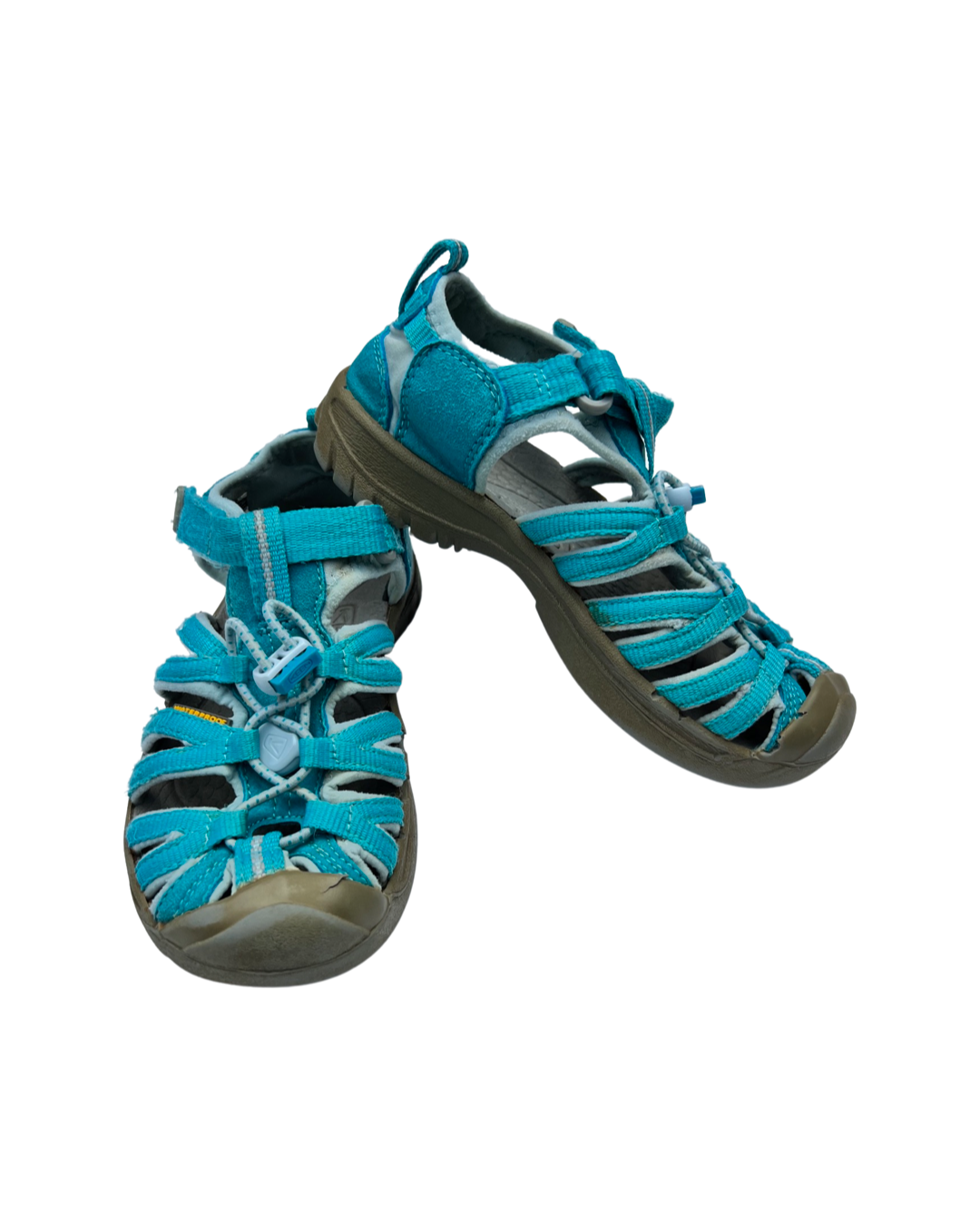 13C Toddler Girl Aqua / Teal Keens WaterProof Shoes Sandals