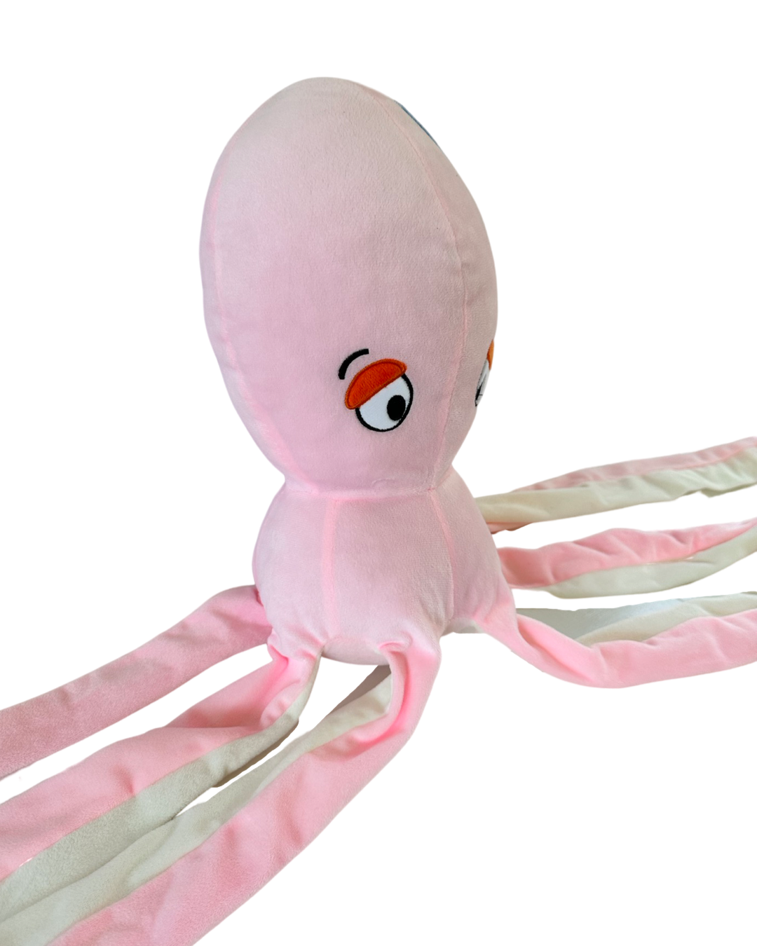 Large 38” Plush Pink Octopus with Crinkle Noise Tentacles