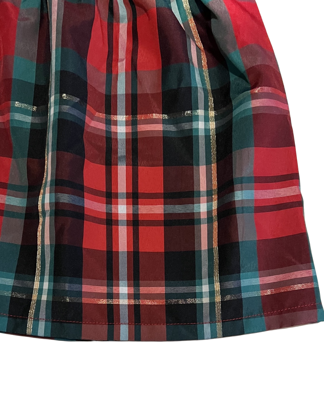 24M Baby Girl HealhTex Tartan Plaid & Black Velvet Christmas Dress