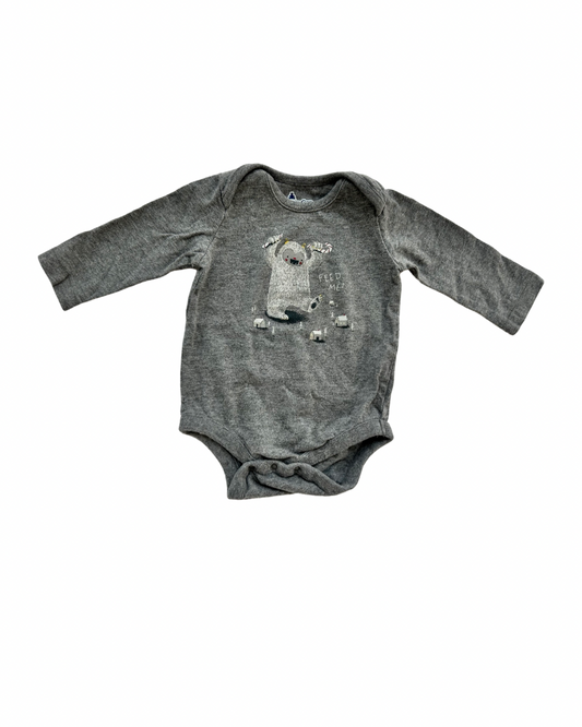 3-6M Baby Boy Baby Gap Abdominal Snowman / Yeti Onesie