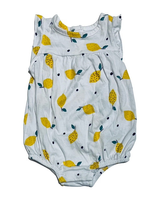 0-3M Baby Girl Old Navy Lemon Bubble Romper